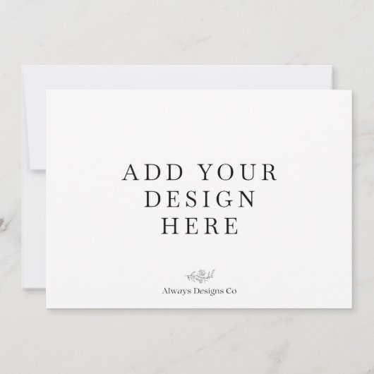 5x7" Liggend Uitnodigingskaart Afdrukken Kaart (Achterkant)
