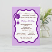 5x7 Light Paars Lady Bug Baby shower Kaart (Staand voorkant)