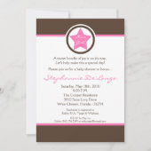 5x7 Light Roze Rock Star Baby shower Uitnodiging (Voorkant)