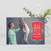 5x7 Lijst voor vrede, liefde en vreugde Feestdagenkaart (Staand voorkant)