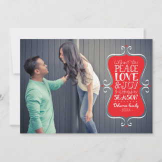 5x7 Lijst voor vrede, liefde en vreugde Feestdagenkaart