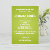 5x7 Lime Green DJ Platenspeler 16 Verjaardag Uitno Kaart (Staand voorkant)