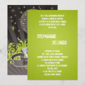 5x7 Lime Green DJ Platenspeler Quinceanera Uitnodi Kaart (Voorkant / Achterkant)
