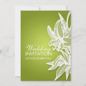 5x7 Limoen Lily Bouquet Elegant Wedding Invitation Kaart (Voorkant)