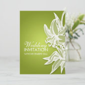 5x7 Limoen Lily Bouquet Elegant Wedding Invitation Kaart (Staand voorkant)
