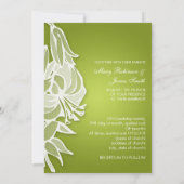 5x7 Limoen Lily Bouquet Elegant Wedding Invitation Kaart (Achterkant)