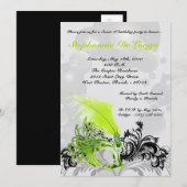 5x7 Limoen Masquerade Sweet 16 Verjaardagsuitnodig Kaart (Voorkant / Achterkant)