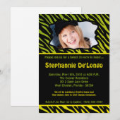 5x7 Limoen Zebra FOTO Sweet 16 Verjaardag Uitnodig Kaart (Voorkant / Achterkant)