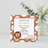 5x7 Lion Pok-a-Dot Baby shower Kaart (Staand voorkant)