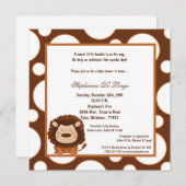 5x7 Lion Pok-a-Dot Baby shower Kaart (Voorkant / Achterkant)
