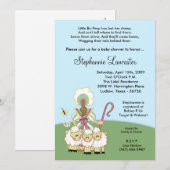 5x7 Little Bo Peep Nursery Baby shower Invitation Kaart (Voorkant / Achterkant)