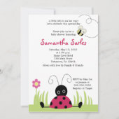 5x7 Little Ladybug Spring Baby shower Invitation Kaart (Voorkant)