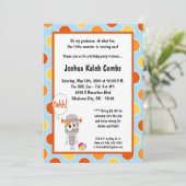 5x7 Little Monster Birthday Party Invitation Kaart (Staand voorkant)