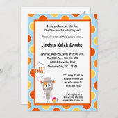 5x7 Little Monster Birthday Party Invitation Kaart (Voorkant / Achterkant)