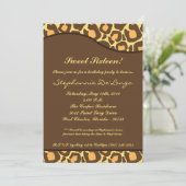 5x7 luipaard print Sweet 16-jarige party Invite Kaart (Staand voorkant)