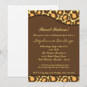 5x7 luipaard print Sweet 16-jarige party Invite Kaart (Voorkant / Achterkant)