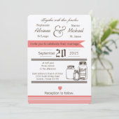 5x7 Mason Jar Country Rustieke bruiloft uitnodigin Kaart (Staand voorkant)