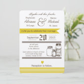 5x7 Mason Jar Country Rustieke bruiloft uitnodigin Kaart (Staand voorkant)