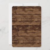 5x7 Mason Jar Wood Country Rust bruiloft uitnodigi Kaart (Achterkant)