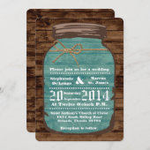 5x7 Mason Jar Wood Country Rust bruiloft uitnodigi Kaart (Voorkant / Achterkant)