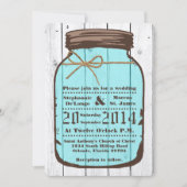 5x7 Mason Jar Wood Wash Land bruiloft uitnodiging (Voorkant)