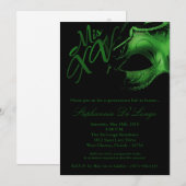 5x7 Masquerade Masker 15 Quinceanera Ball Invitati Kaart (Voorkant / Achterkant)