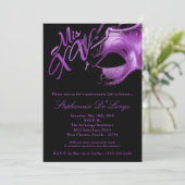 5x7 Masquerade Masker 15 Quinceanera Ball Invitati Kaart (Staand voorkant)
