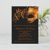 5x7 Masquerade Masker 15 Quinceanera Ball Invitati Kaart (Staand voorkant)