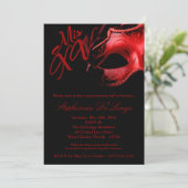 5x7 Masquerade Masker 15 Quinceanera Ball Invitati Kaart (Staand voorkant)
