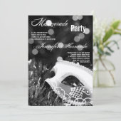 5x7 Masquerade Quinceanera Birthday Uitnodiging (Staand voorkant)