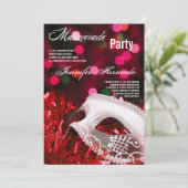 5x7 Masquerade Quinceanera Birthday Uitnodiging (Staand voorkant)