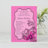 5x7 Masquerade Quinceanera Birthday Uitnodiging (Staand voorkant)