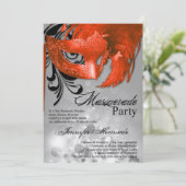 5x7 Masquerade Quinceanera Birthday Uitnodiging (Staand voorkant)