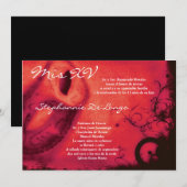 5x7 Masquerade Quinceanera Birthday Uitnodiging (Voorkant / Achterkant)