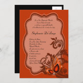 5x7 Masquerade Quinceanera Birthday Uitnodiging (Voorkant / Achterkant)