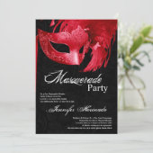 5x7 Masquerade Quinceanera Birthday Uitnodiging (Staand voorkant)