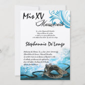 5x7 Masquerade Quinceanera Birthday Uitnodiging (Voorkant)