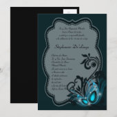 5x7 Masquerade Quinceanera Birthday Uitnodiging (Voorkant / Achterkant)