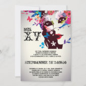 5x7 Masquerade Quinceanera Birthday Uitnodiging (Voorkant)