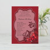 5x7 Masquerade Quinceanera Birthday Uitnodiging (Staand voorkant)