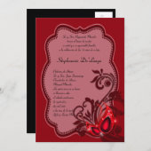 5x7 Masquerade Quinceanera Birthday Uitnodiging (Voorkant / Achterkant)