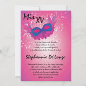5x7 Masquerade Quinceanera Birthday Uitnodiging (Voorkant)