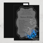 5x7 Masquerade Quinceanera Birthday Uitnodiging (Voorkant / Achterkant)
