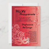 5x7 Masquerade Quinceanera Birthday Uitnodiging (Voorkant)