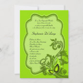 5x7 Masquerade Quinceanera Birthday Uitnodiging (Voorkant)