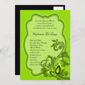 5x7 Masquerade Quinceanera Birthday Uitnodiging (Voorkant / Achterkant)