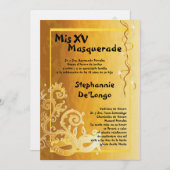 5x7 Masquerade Quinceanera Birthday Uitnodiging (Voorkant / Achterkant)