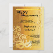 5x7 Masquerade Quinceanera Birthday Uitnodiging (Voorkant)
