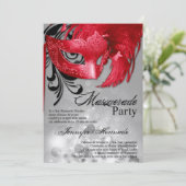 5x7 Masquerade Quinceanera Birthday Uitnodiging (Staand voorkant)