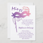 5x7 Masquerade Quinceanera Birthday Uitnodiging (Voorkant)